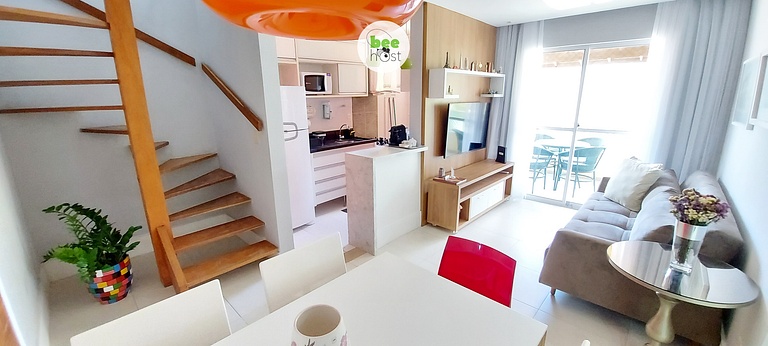 Duplex com banheira e vista mar - COSTE0100