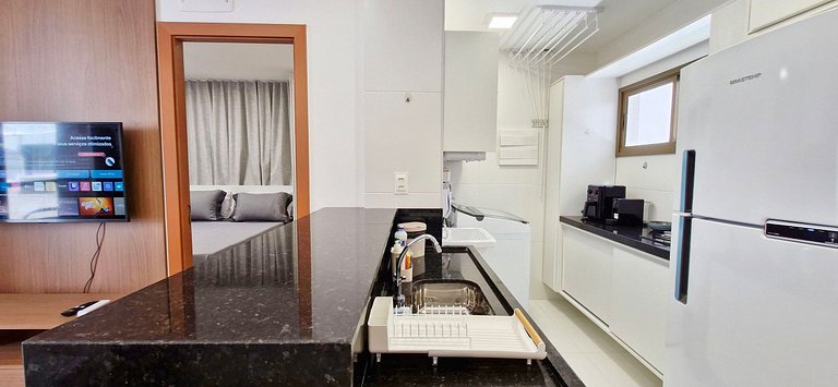 COGRA0104 - Cama queen e varanda no Graça Prime