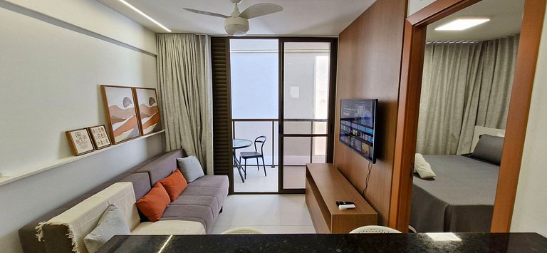 Cama queen y balcón en Graça Prime - COGRA0104