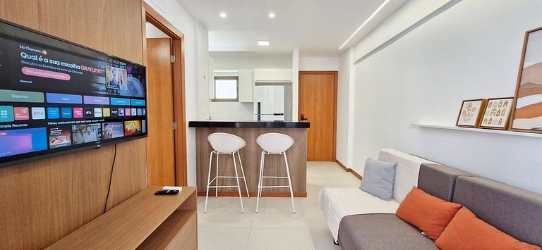 COGRA0104 - Cama queen e varanda no Graça Prime