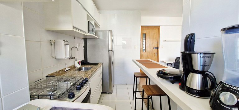 Quarto y sala con balcón en Armação - COARM0110