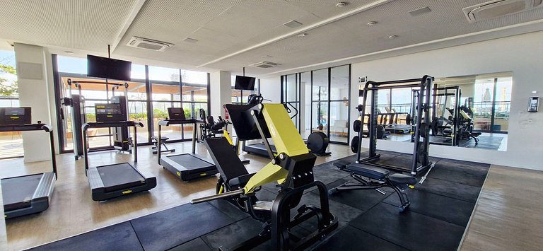 Climatizado e vista mar no Beach Class - COJAG0102