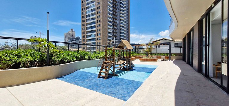 Climatizado e vista mar no Beach Class - COJAG0102