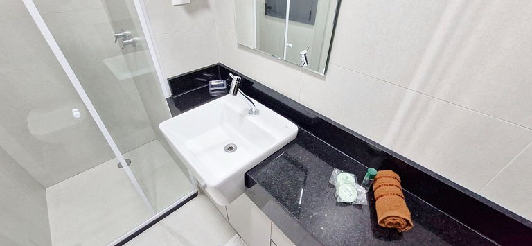 Climatizado e vista mar no Beach Class - COJAG0102