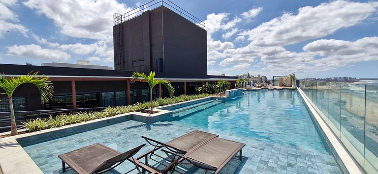 Sea view balcony at Art Studio Armação COARM0112