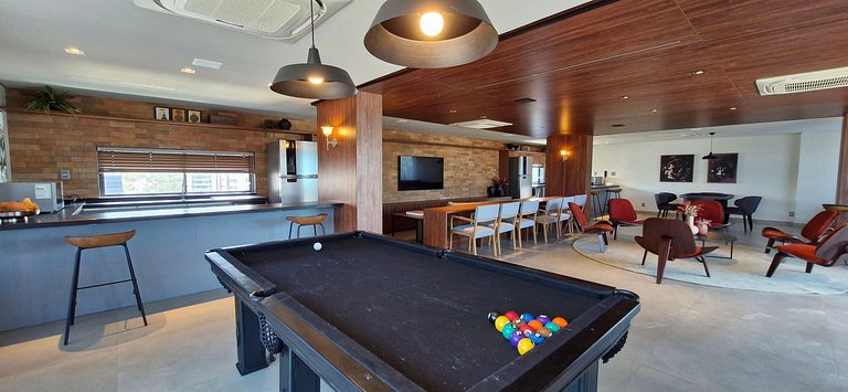 Varanda vista mar no Art Studio Armação COARM0112