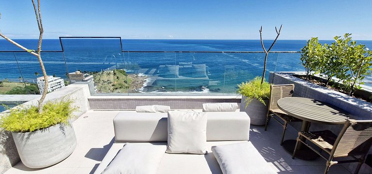 Sea view balcony at Barra Beach - COBAR0151