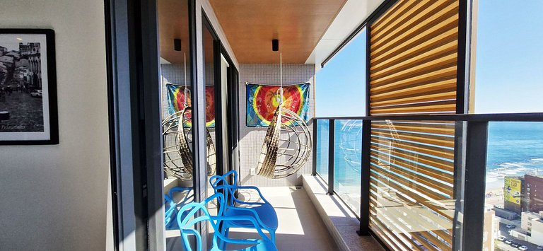 Sea view balcony at Barra Beach - COBAR0151